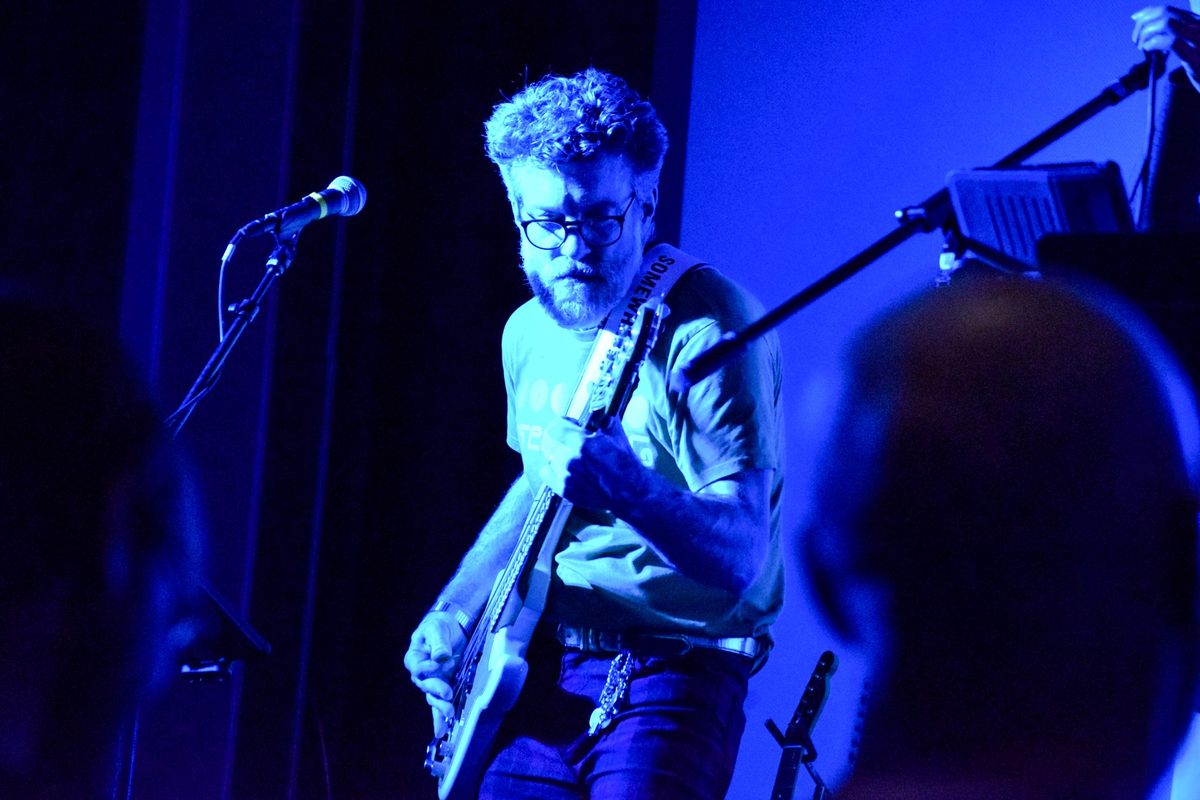 Frank Giampietro playing bass live